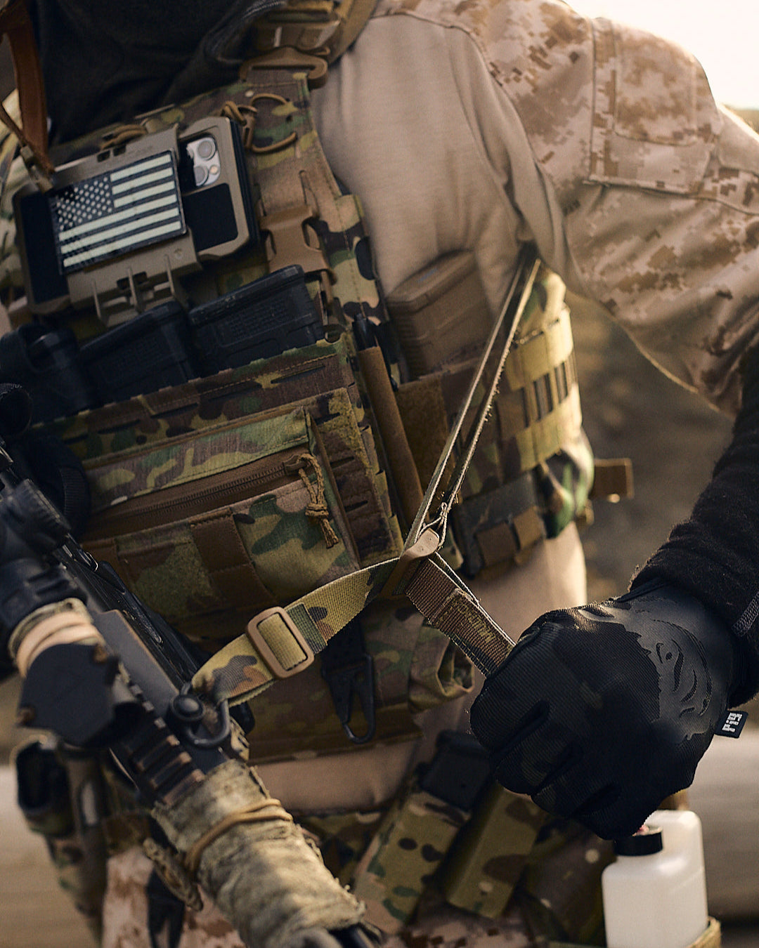 rifle sling on soldier