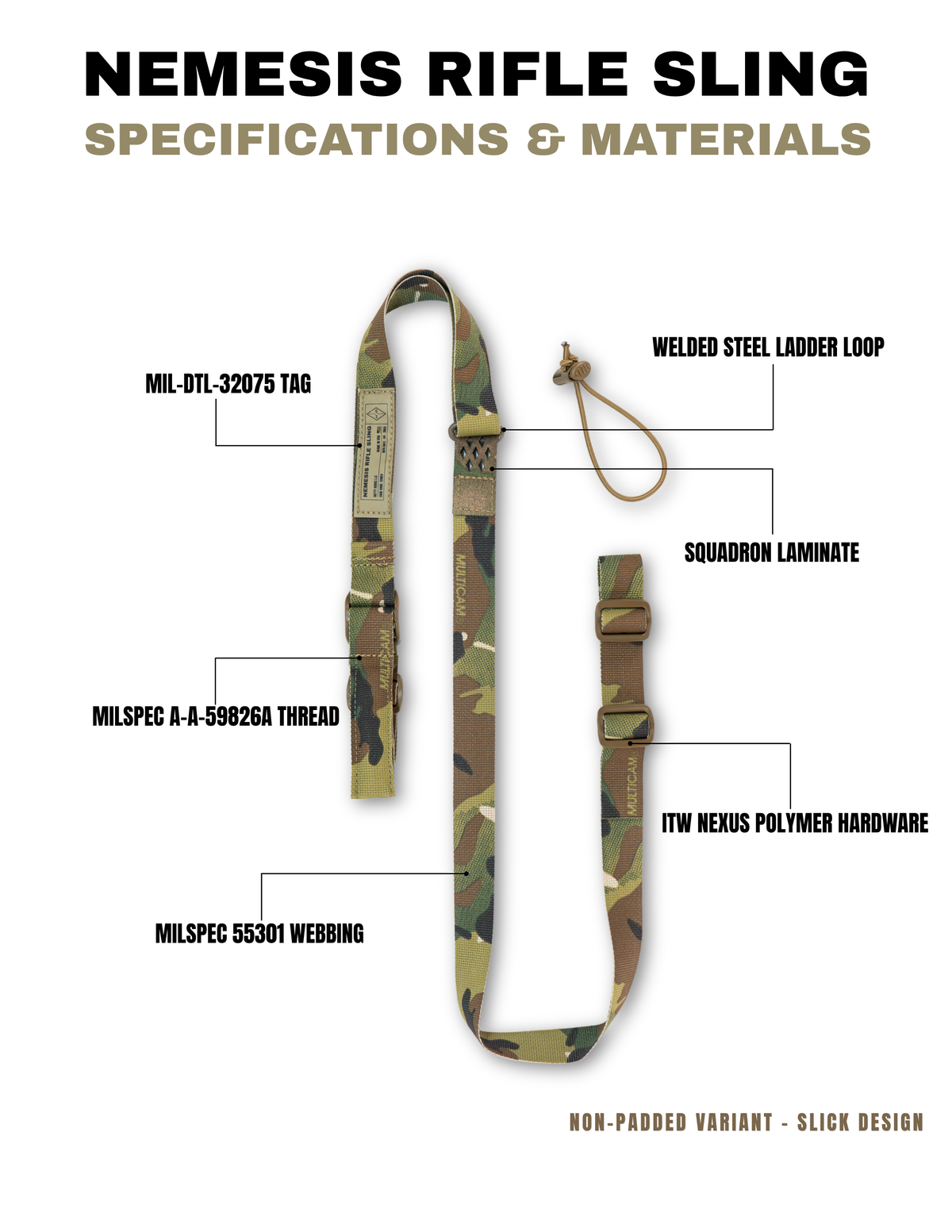 NEMESIS RIFLE SLING (Padded)